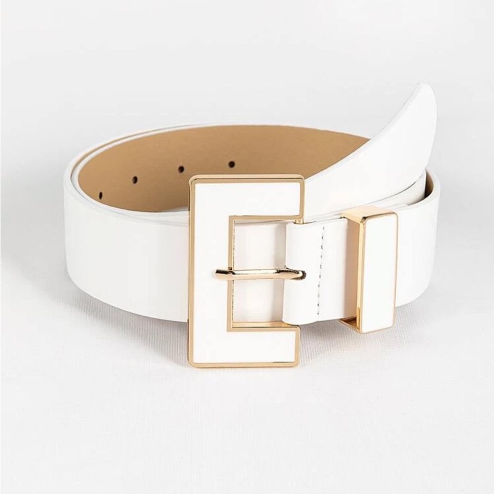 1pc Women's Pu Belt With Square Buckle For Daily Wear,